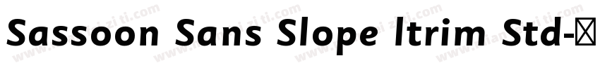 Sassoon Sans Slope ltrim Std字体转换